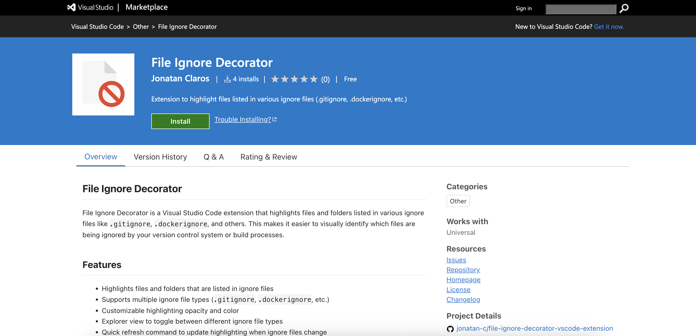 File Ignore Decorator